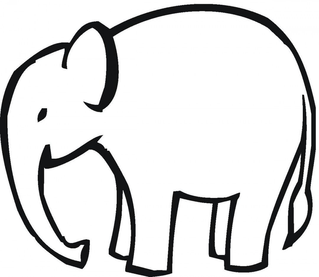 elephant outline Elephant silhouette trunk up clipart pinteres jpg