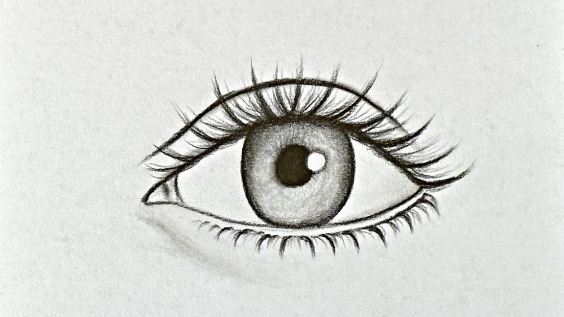 Eye drawing tutorial for beginners  Easy drawing for girls step by step   Draw easy for beginners