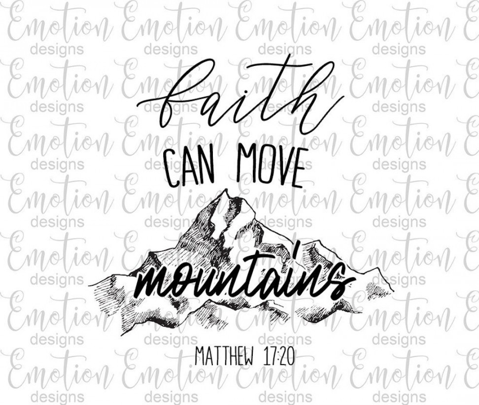 Faith Can Move Mountains PNG Sofortiger Download Matthew - Etsy