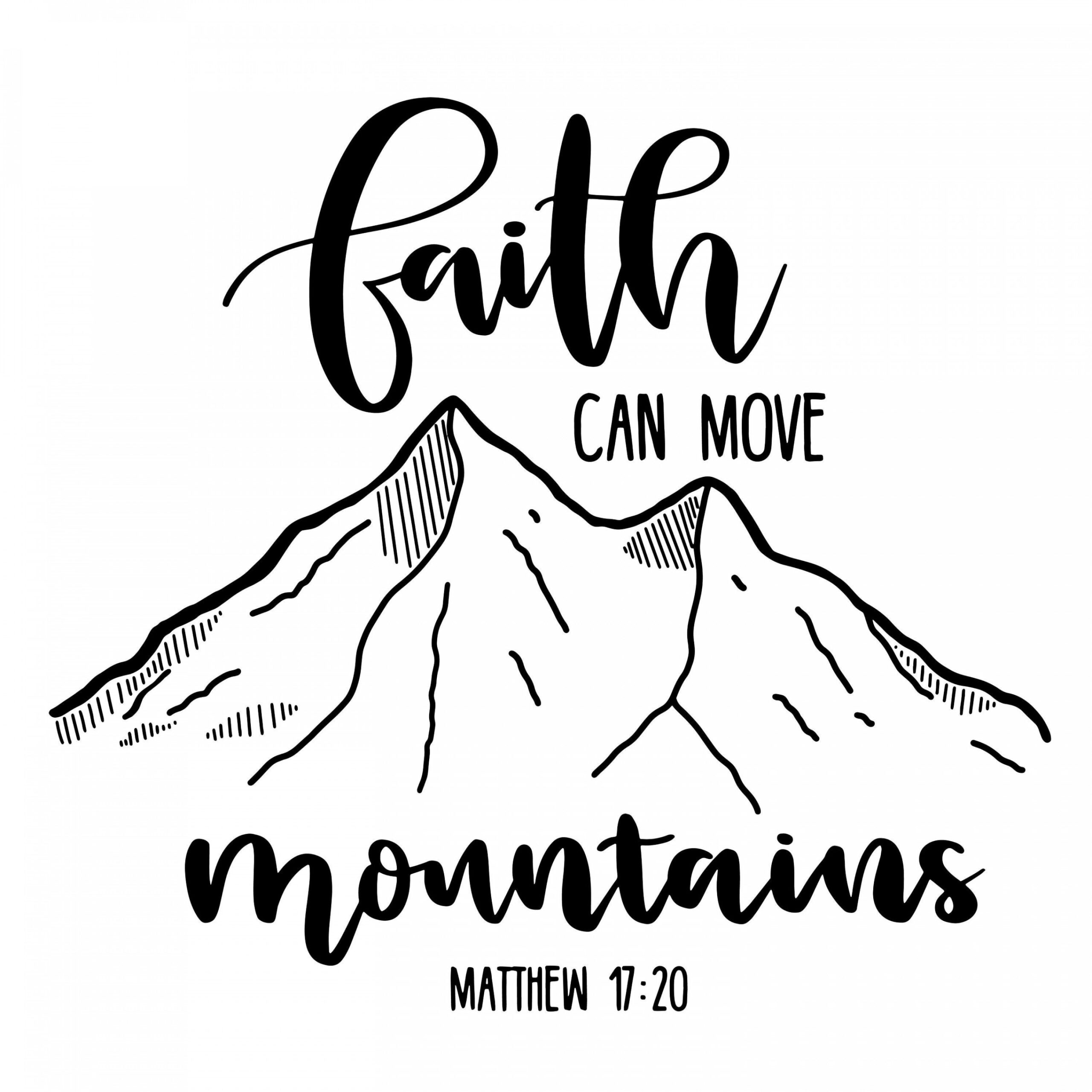 Faith Can Move Mountains SVG File - Etsy