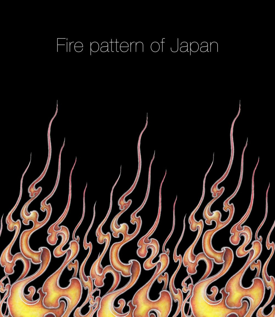 Fire pattern of Japan on Behance  Fire tattoo, Fire typography