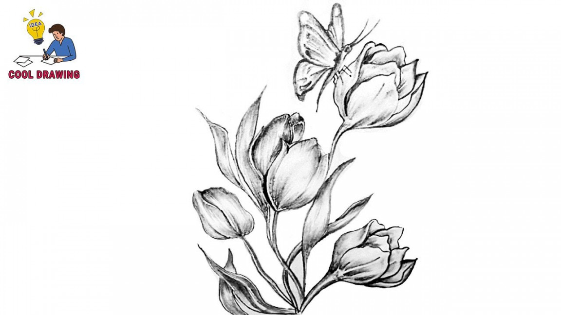 Flower drawing tutorial  How to draw flowers  Drawing flowers with pencil   Drawing flowers