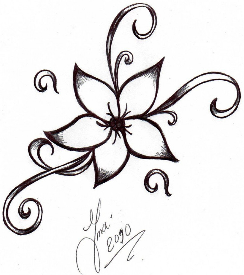 Flower Free Tats Design  Flower tattoo designs, Simple flower