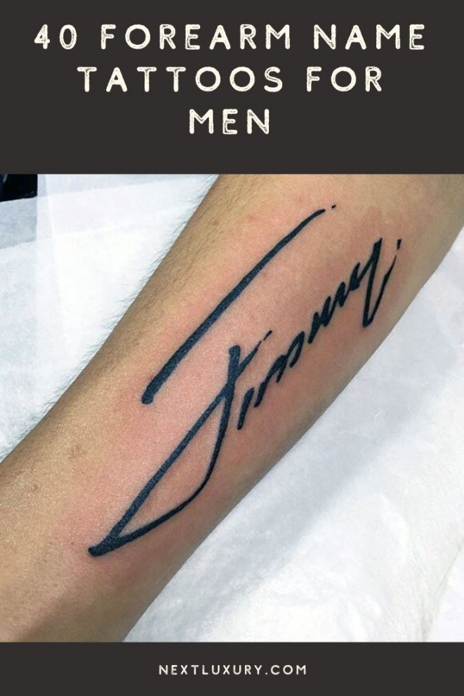 Forearm Name Tattoos for Men [ Inspiration Guide]  Names