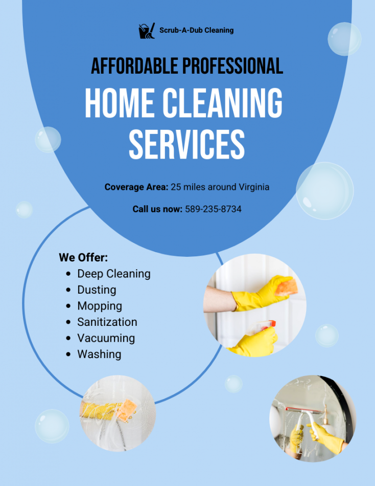 Free Cleaning Service Flyer Template Word - Venngage