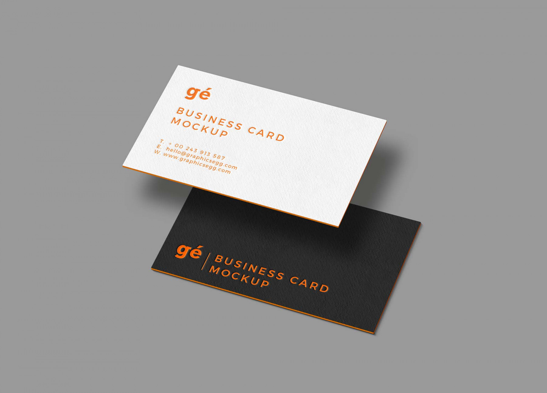 Free Floating Business Cards Mockup (PSD)