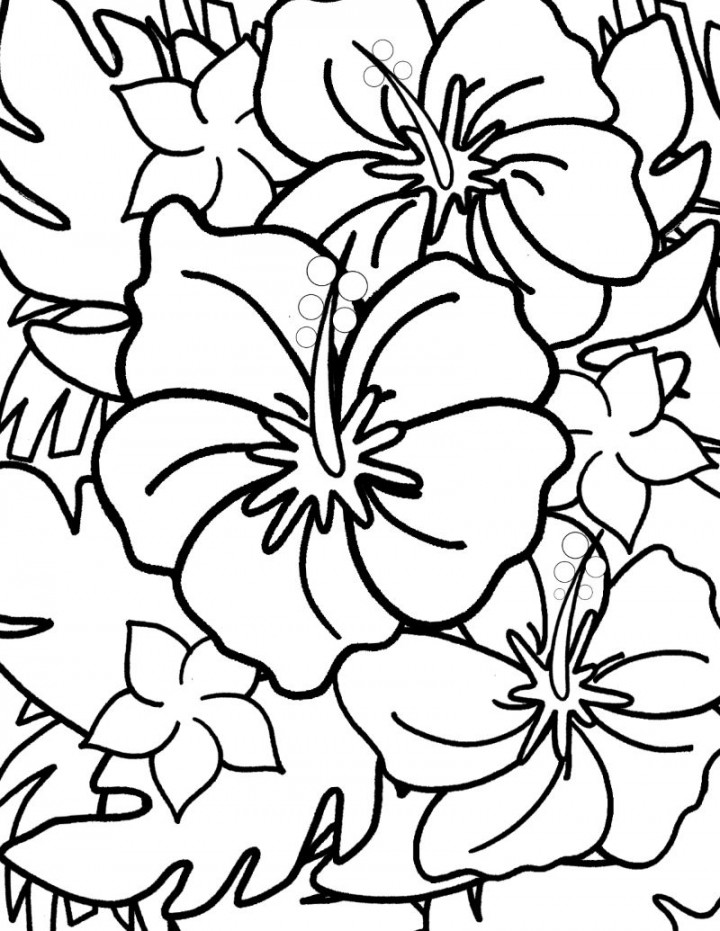 Free Hibiscus Coloring Page for Kids and Adults - Mama Likes This