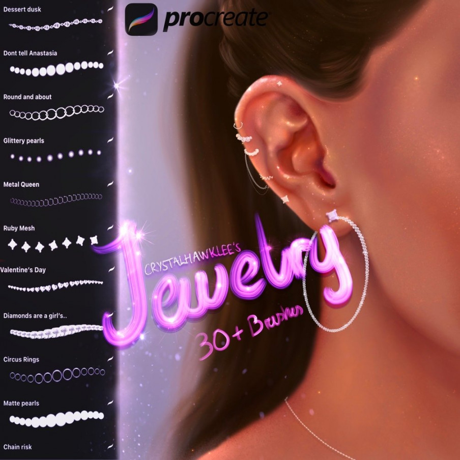 FREE Jewelry Brushes for Procreate app