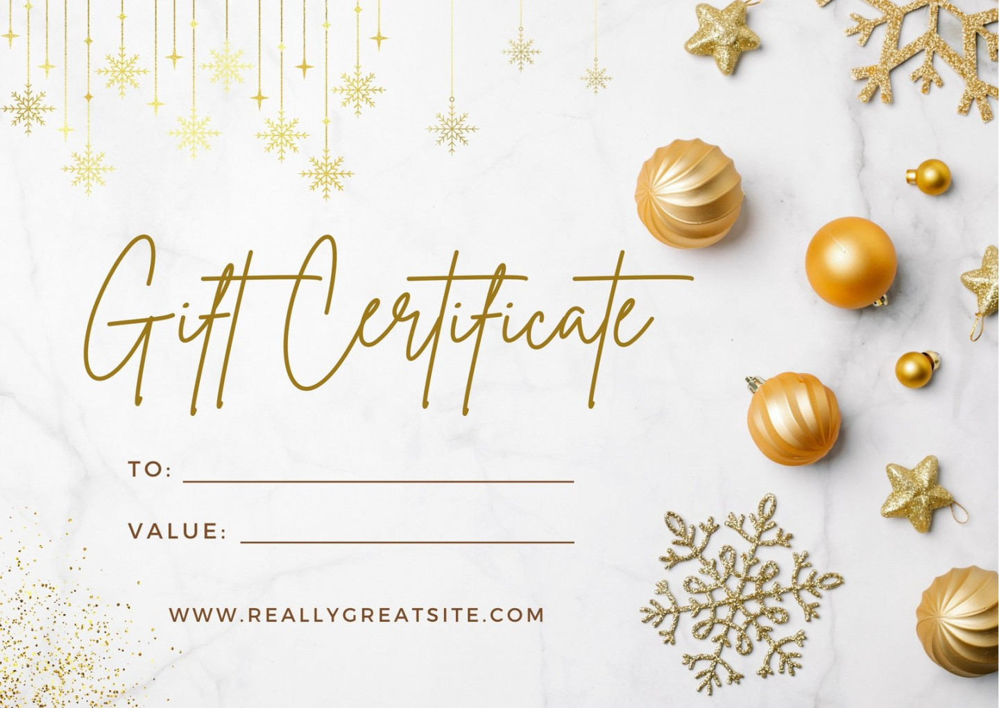 Free, printable custom Christmas gift certificate templates  Canva