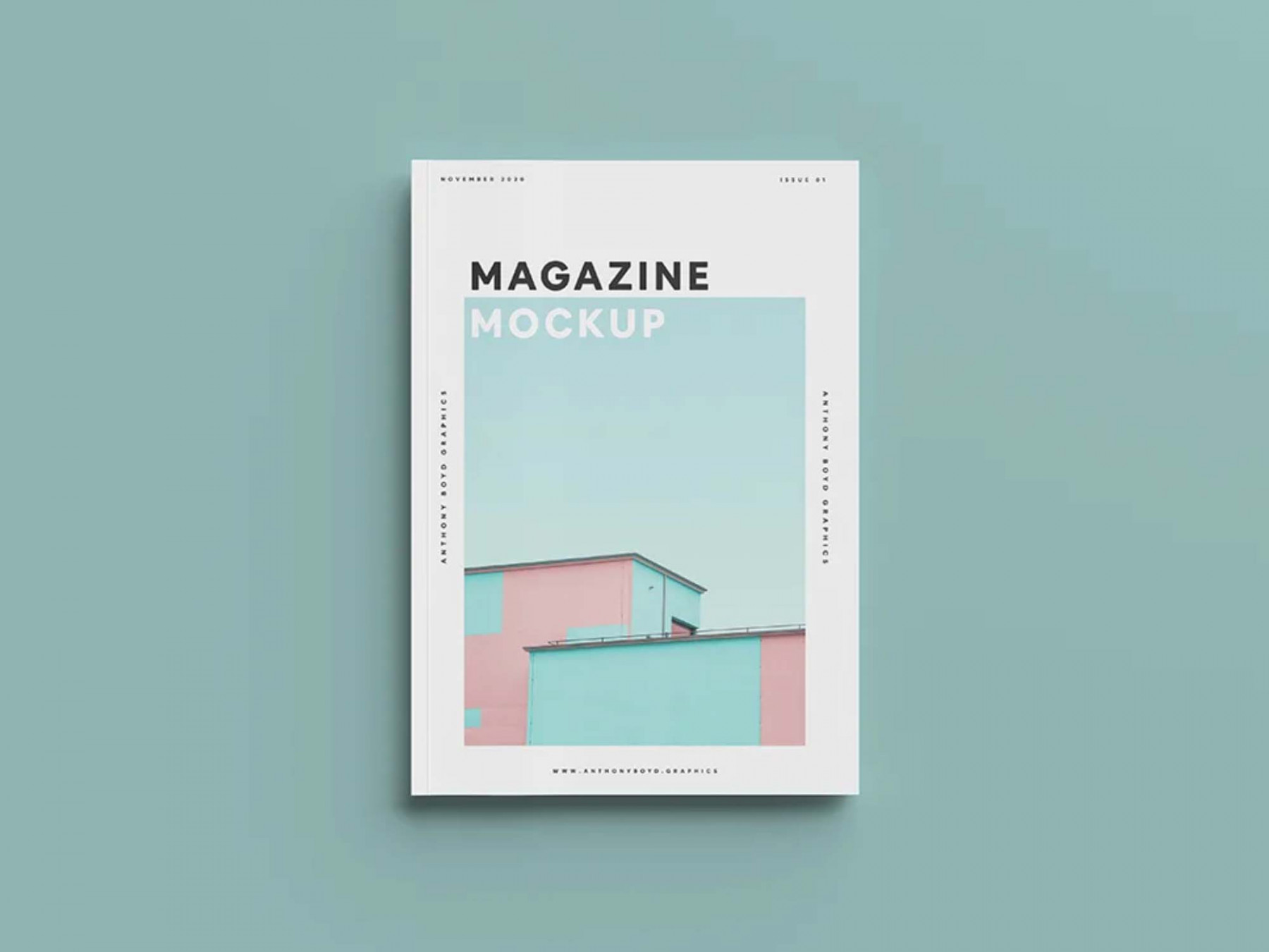 Free Top View Magazine Mockup (PSD)