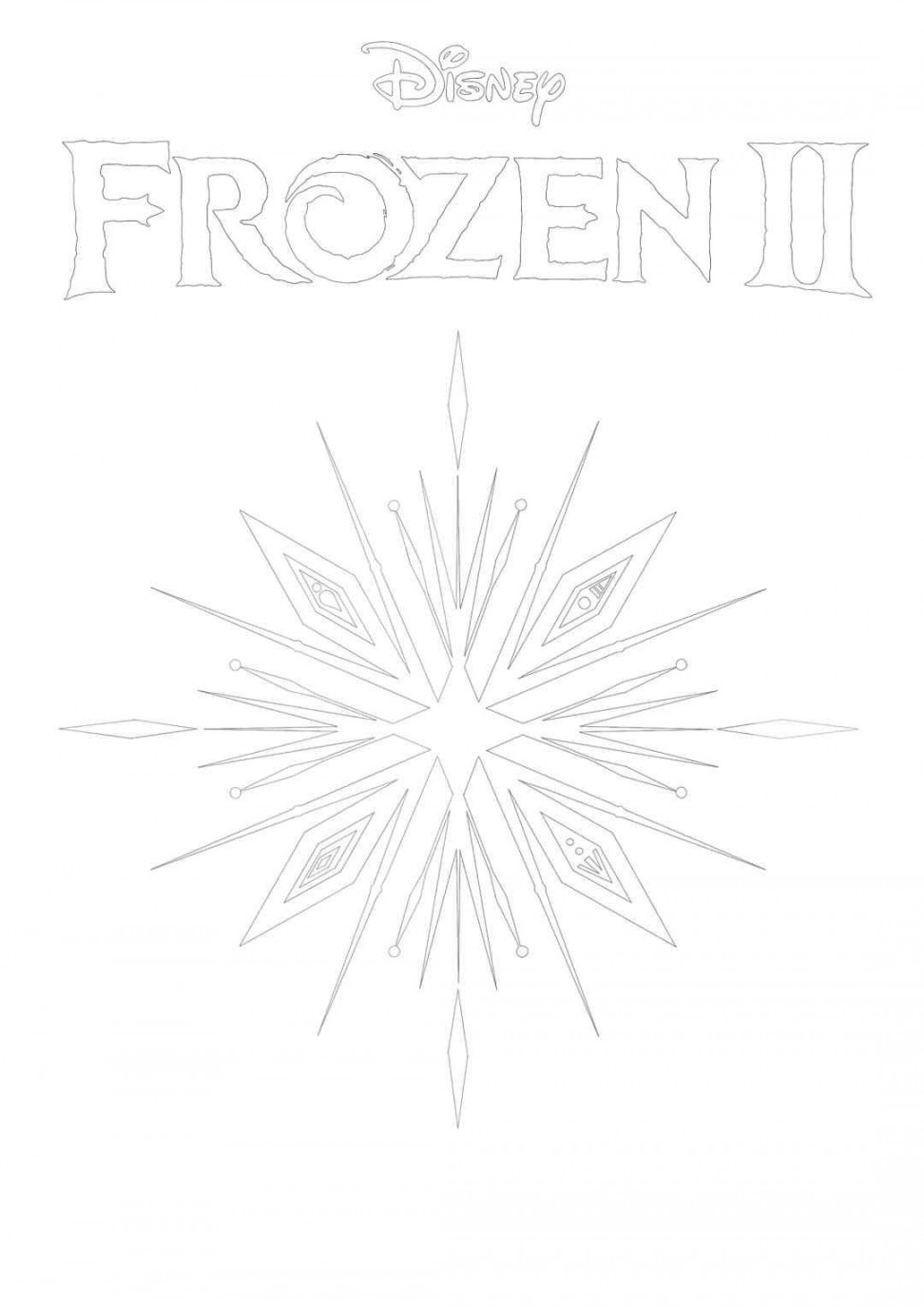 Frozen  - Snowflake coloring page  Snowflake coloring pages