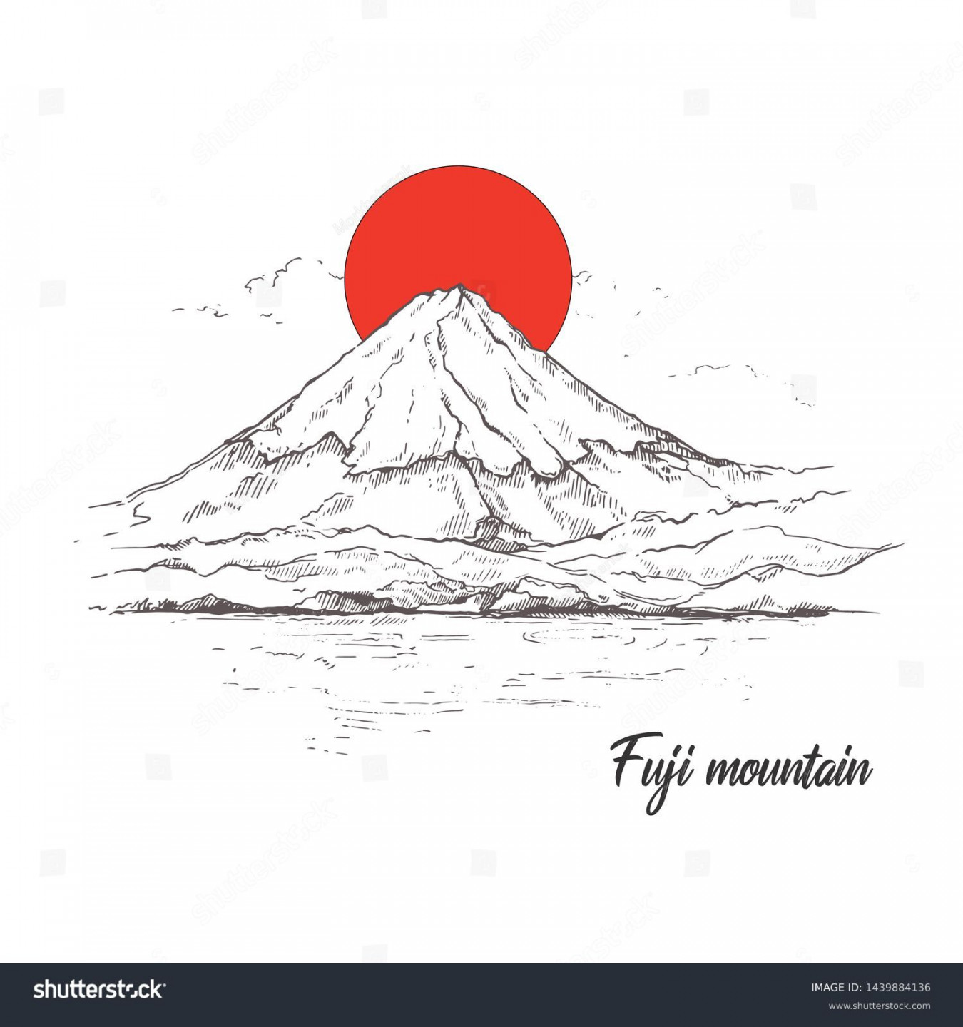 Fuji Mountain Sketch Stock Photos - , Images  Shutterstock