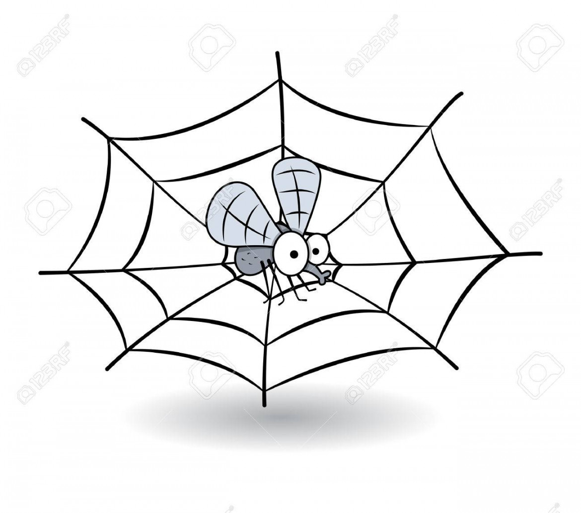 Funny Bee Stucked In Spider Web Royalty Free SVG, Cliparts