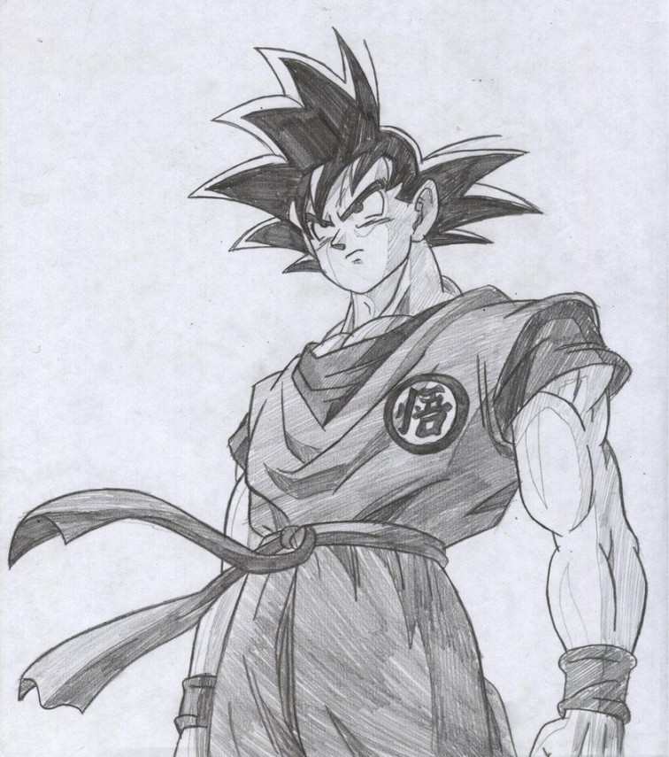 Goku drawing, Dragon ball painting, Dbz drawings