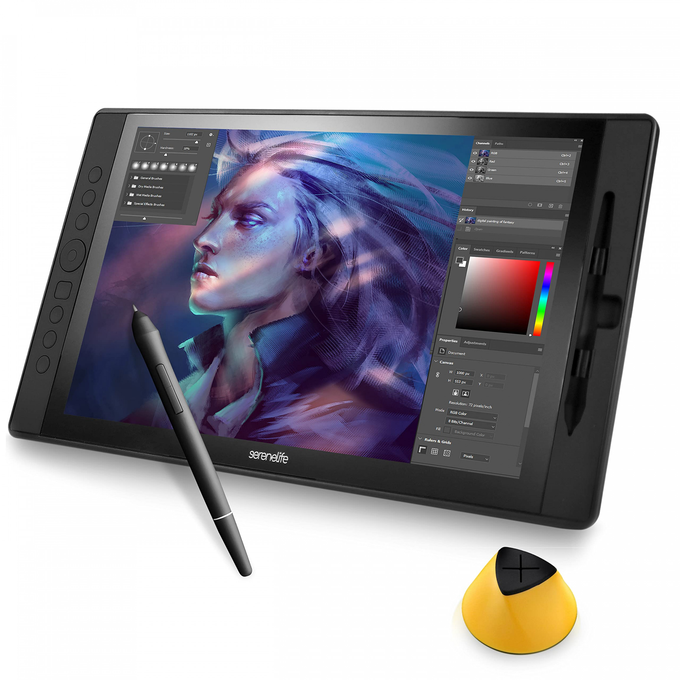 Grafik-Tablet mit passivem Stift,