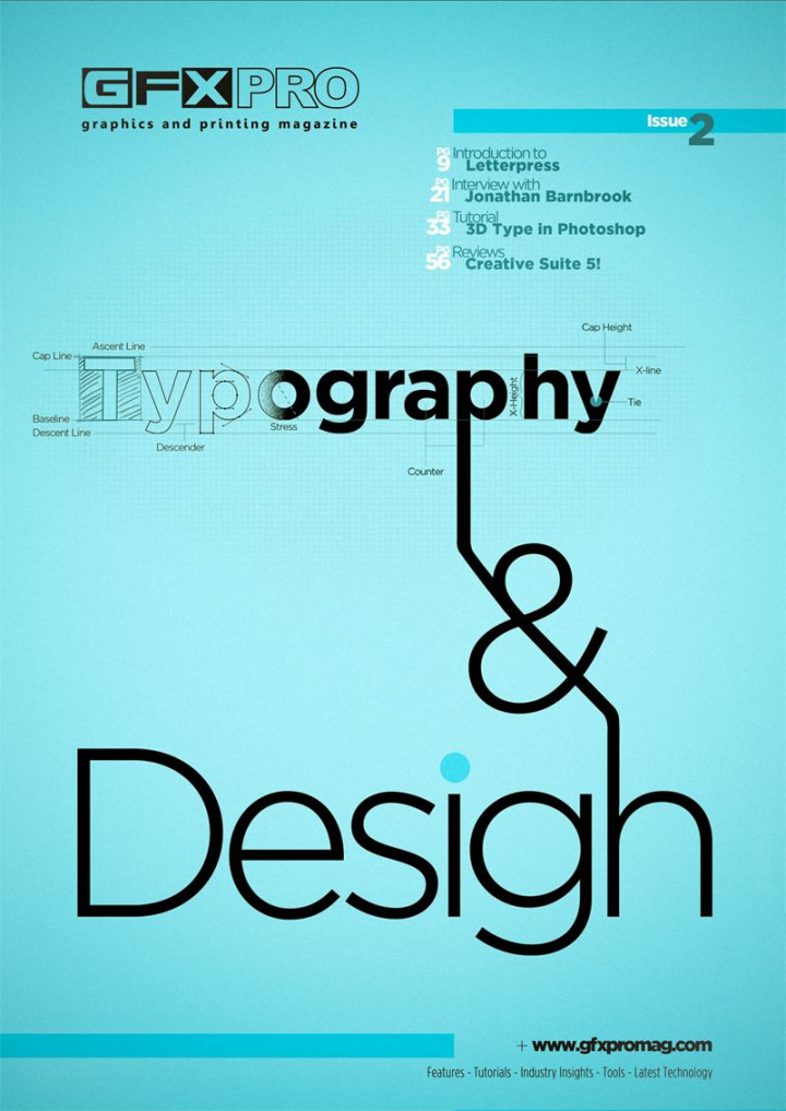 Graphics and Printing Magazine cover  Typography magazine