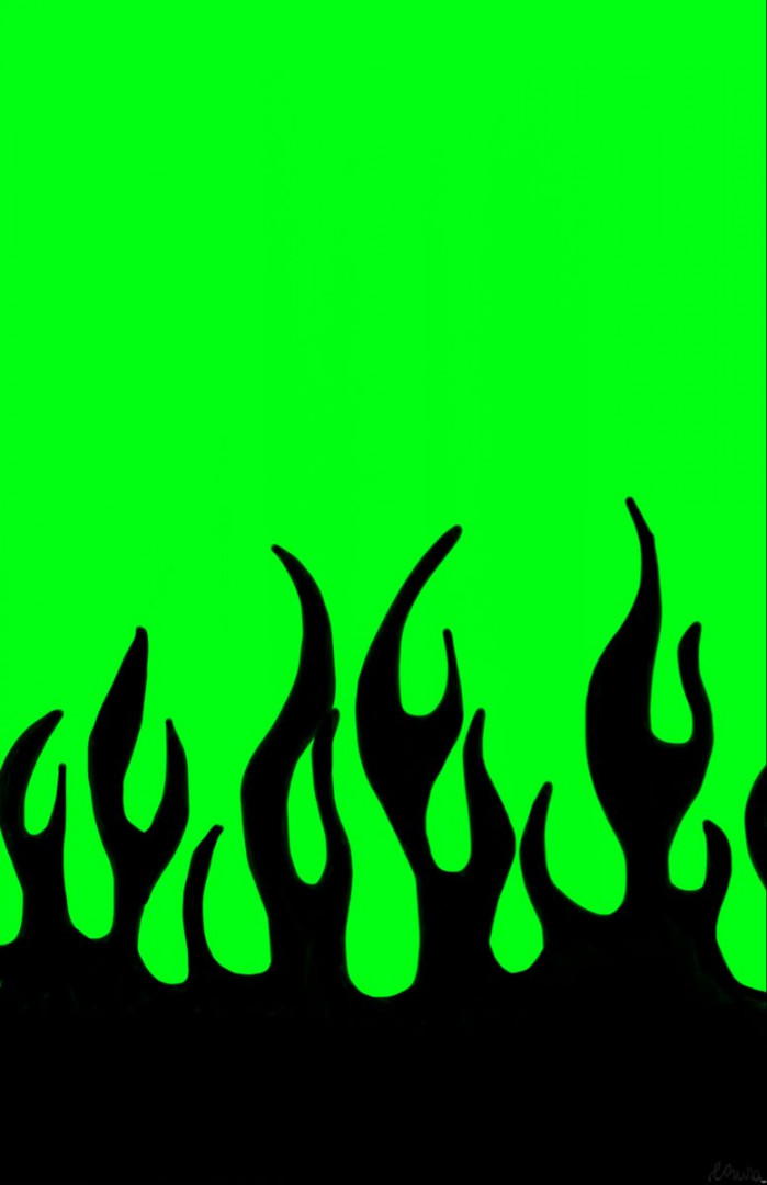 green fire wallpaper  Iphone wallpaper blur, Fire drawing