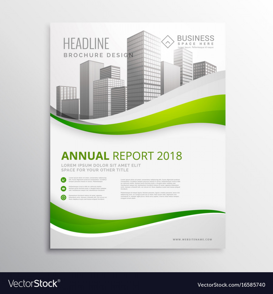 Green real estate business brochure template Vector Image