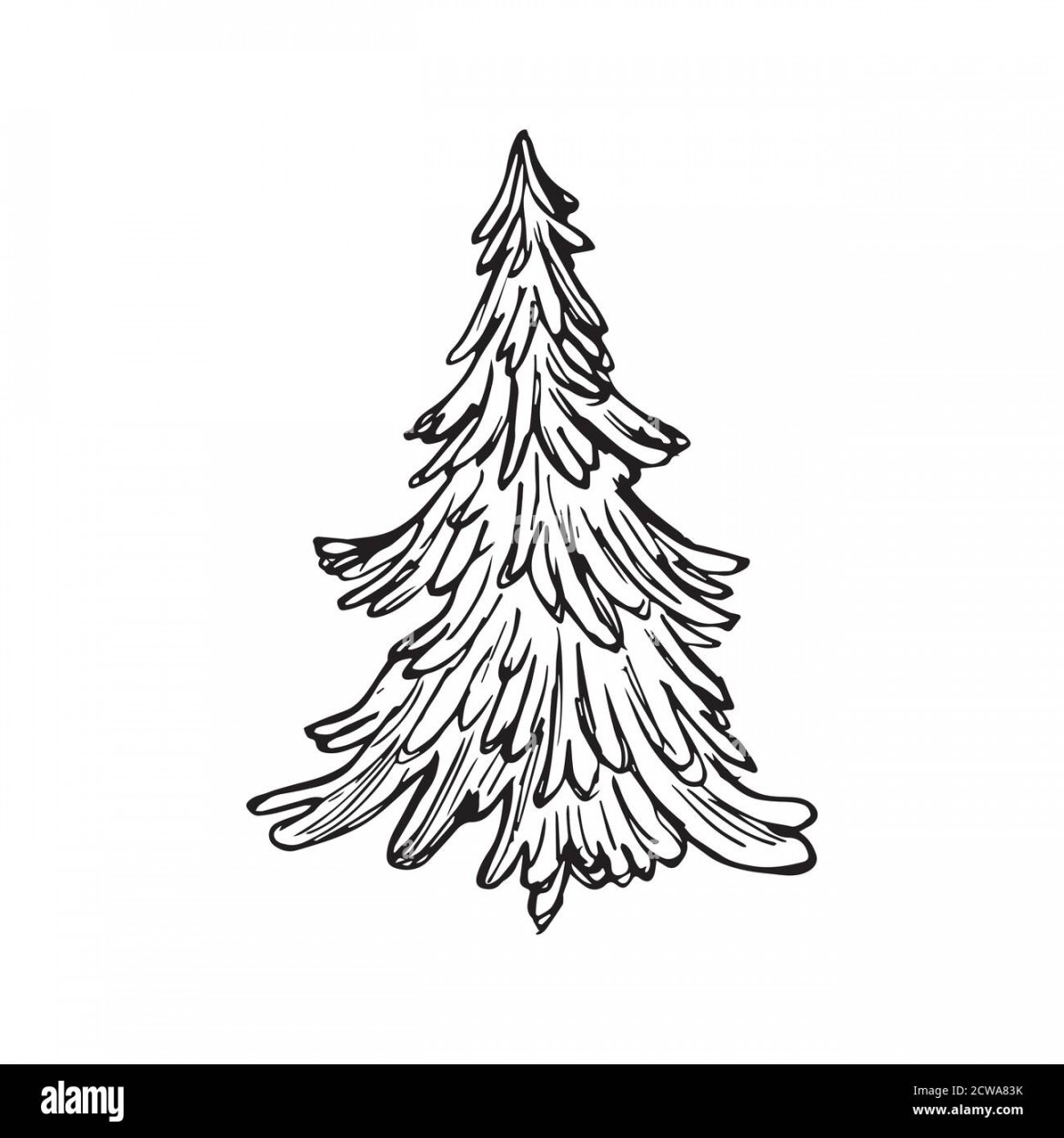 Hand-drawn Christmas tree