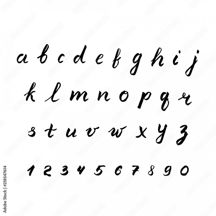 Hand drawn vector alphabet