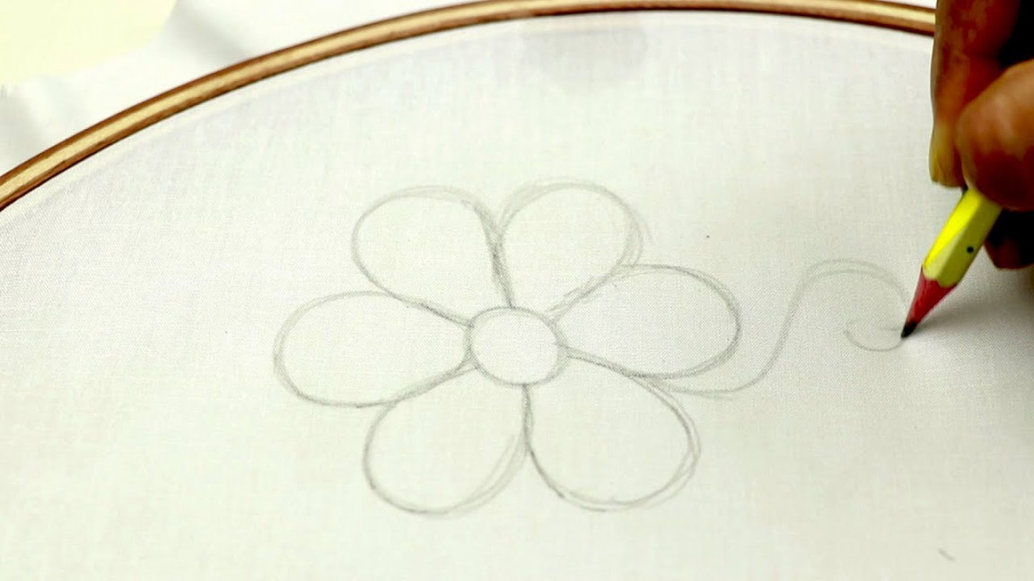 Hand Embroidery Designs Drawing Tips, How to Draw Flower Embroidery Designs  ? #FlowerEmbroidery