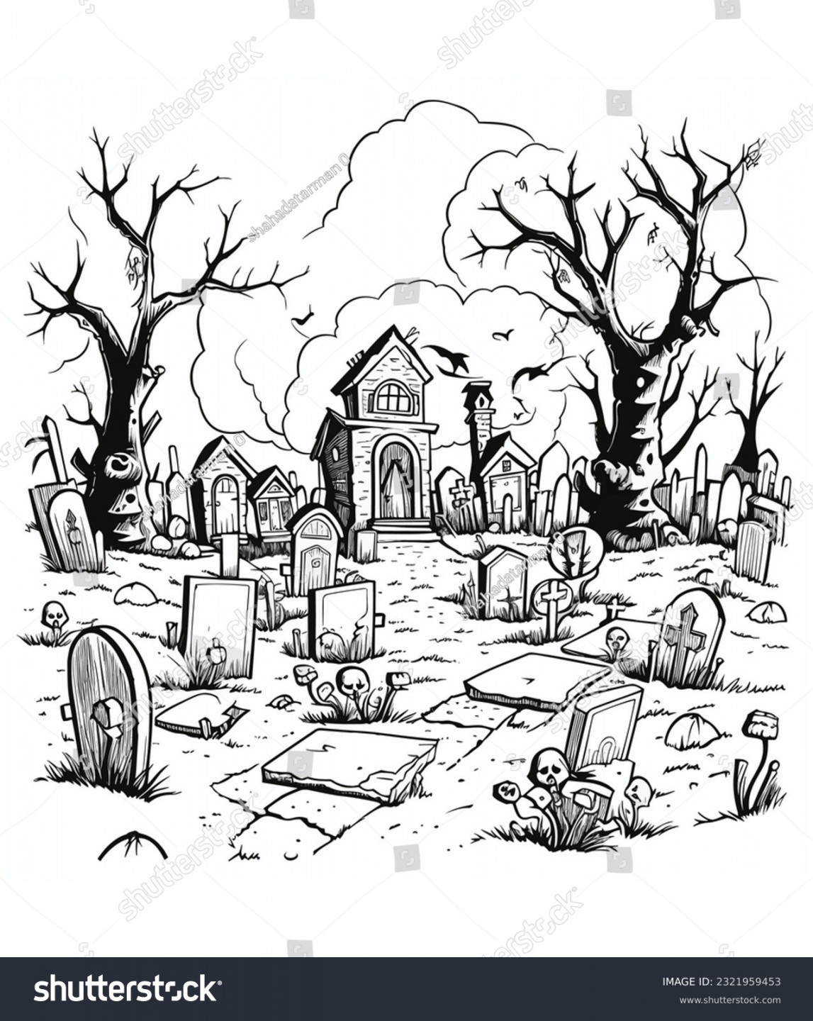 Haunted Cemetery Draw Photos and Images  Shutterstock