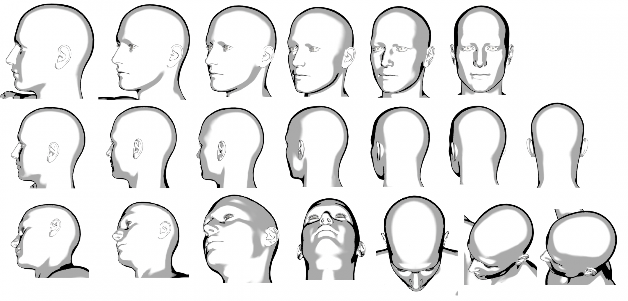 Head angles reference