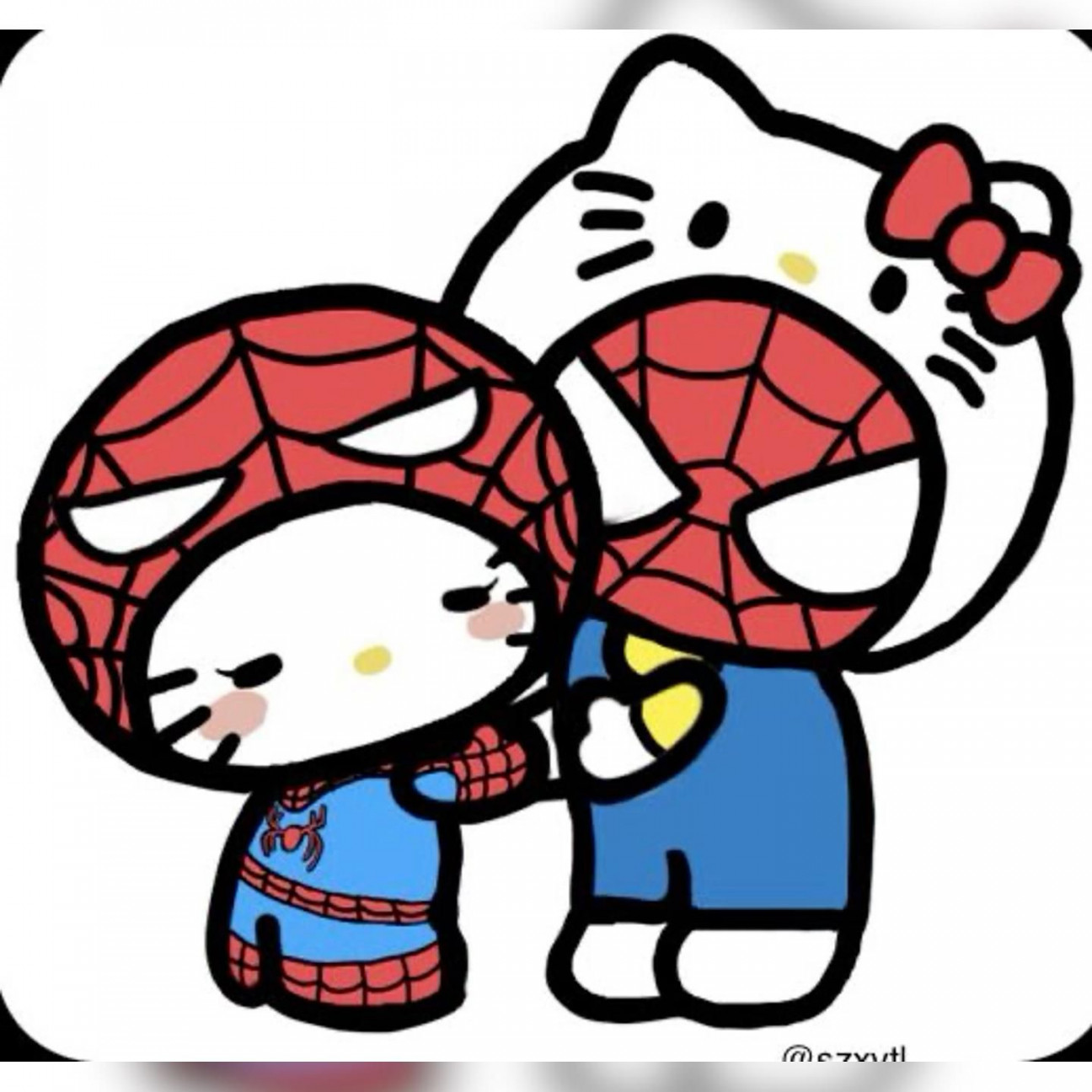 Hello Kitty and spider man wallpaper in   Hello kitty