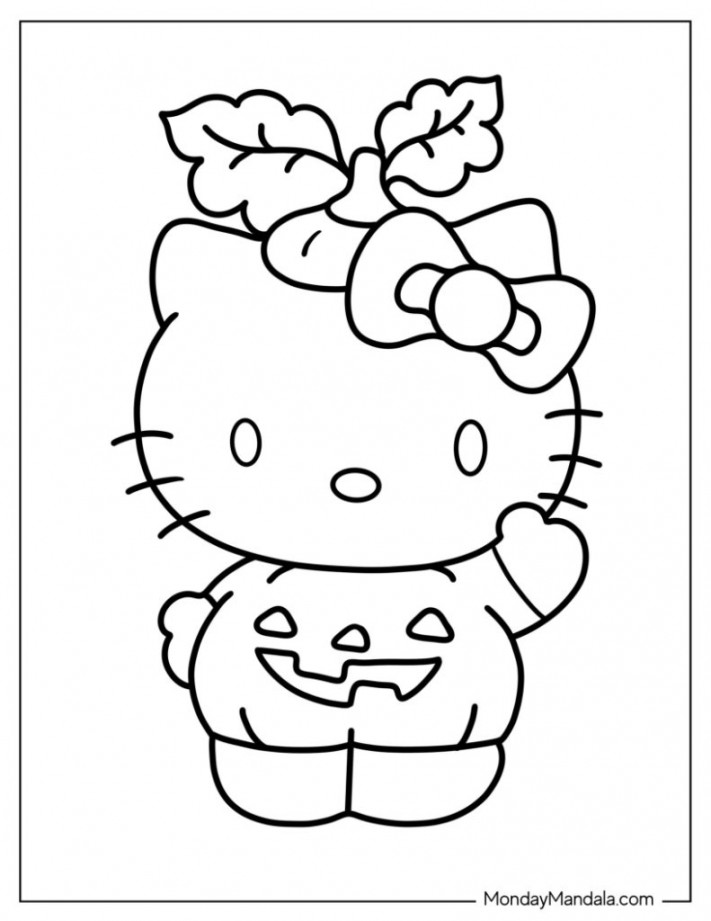 Hello Kitty Coloring Pages (Free PDF Printables)