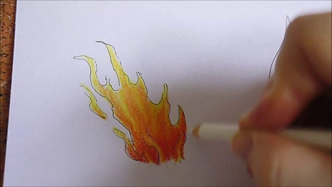 How To Color Fire With Colored Pencils