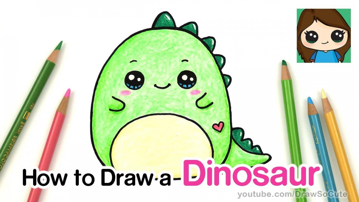 How to Draw a Baby Dinosaur Easy  Squishmallow