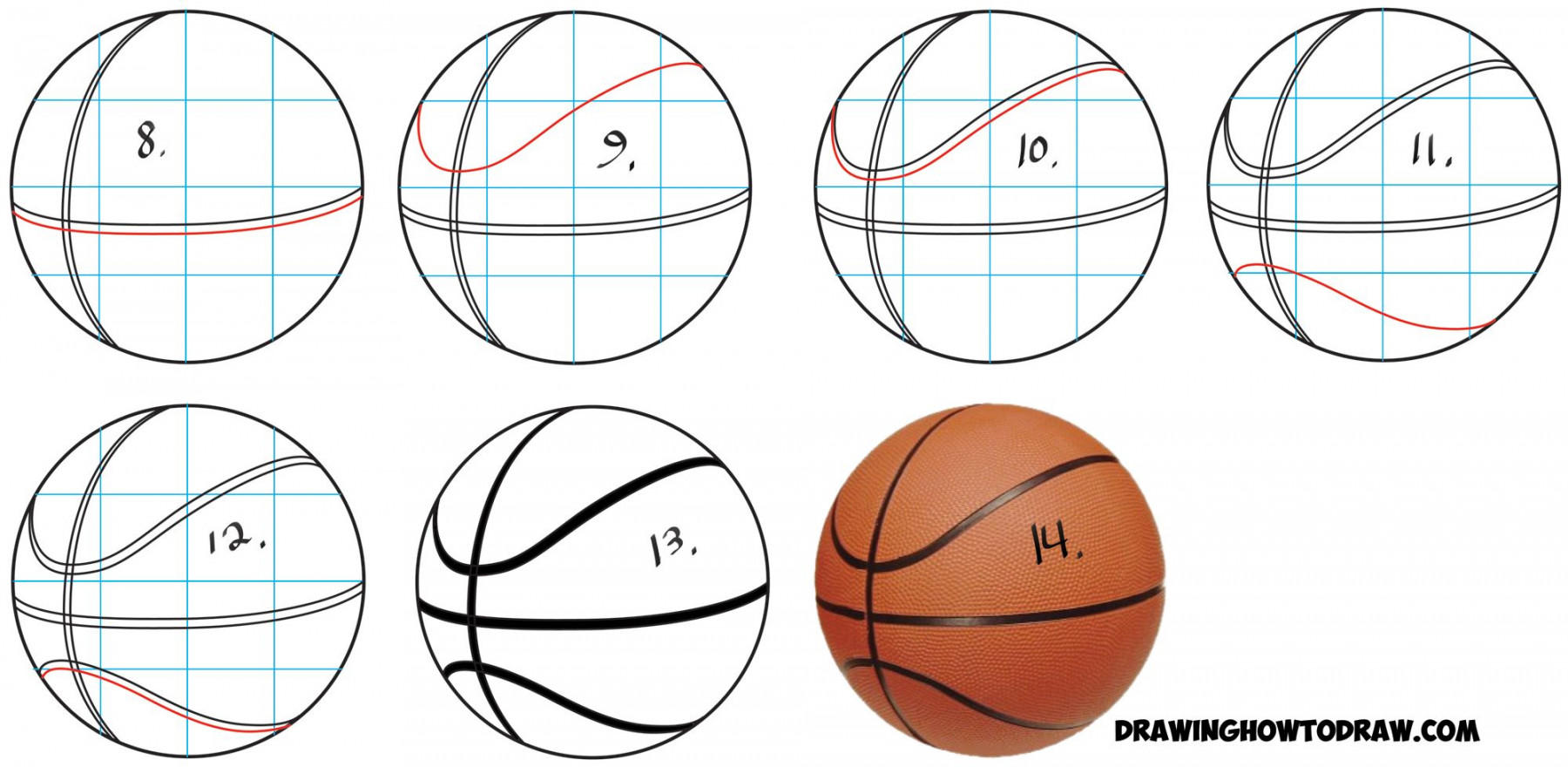 How to Draw a Basketball in Easy Step by Step Drawing Tutorial