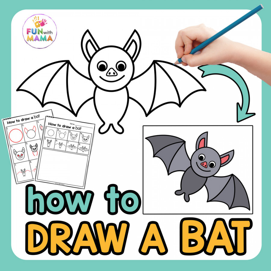 How To Draw A Bat - Fun with Mama