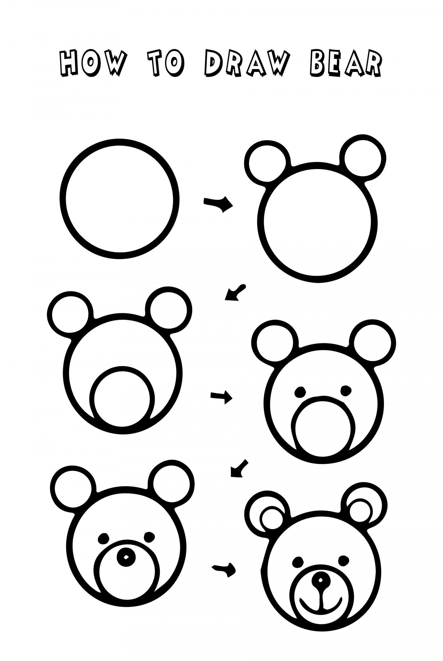 How To Draw a Bear  Preschool drawing ideas, Drawing tutorials