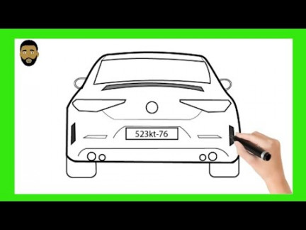 How To Draw A Car / Back view Drawing