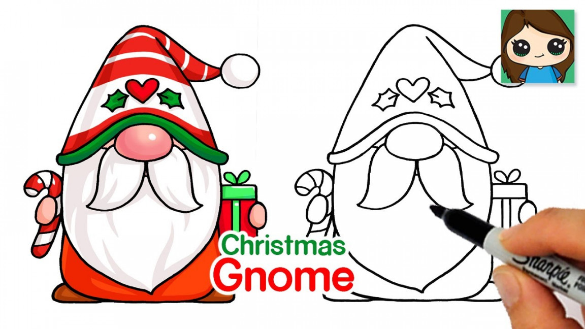 How to Draw a Christmas Gnome Easy