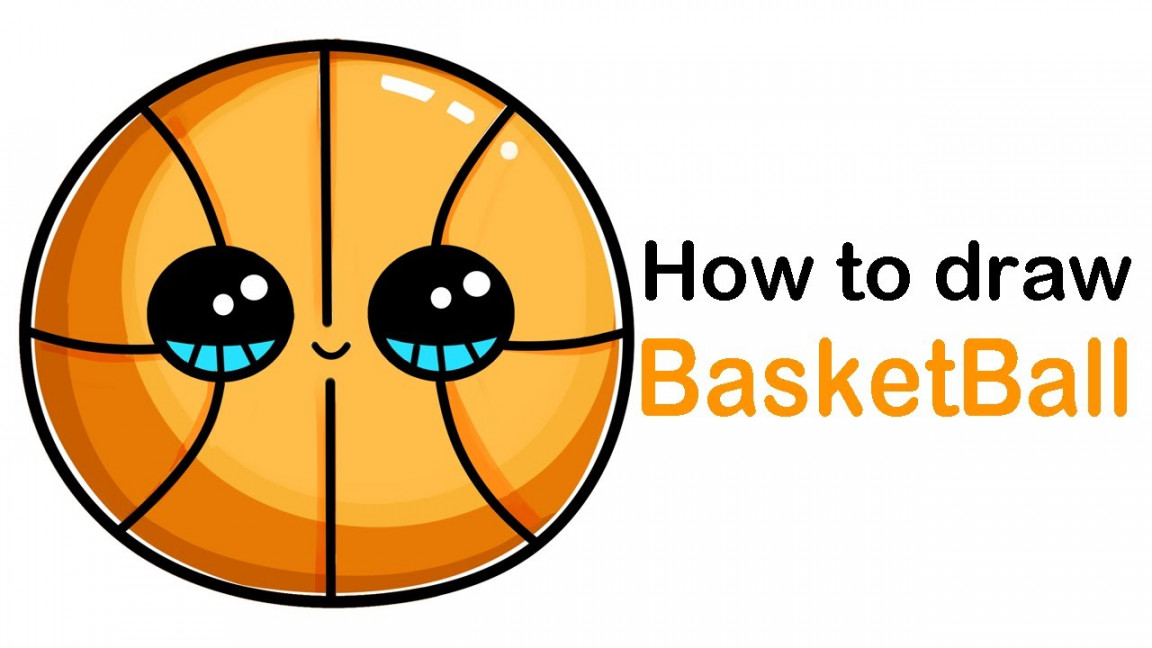 How to draw a cute basketball easy step by step drawing