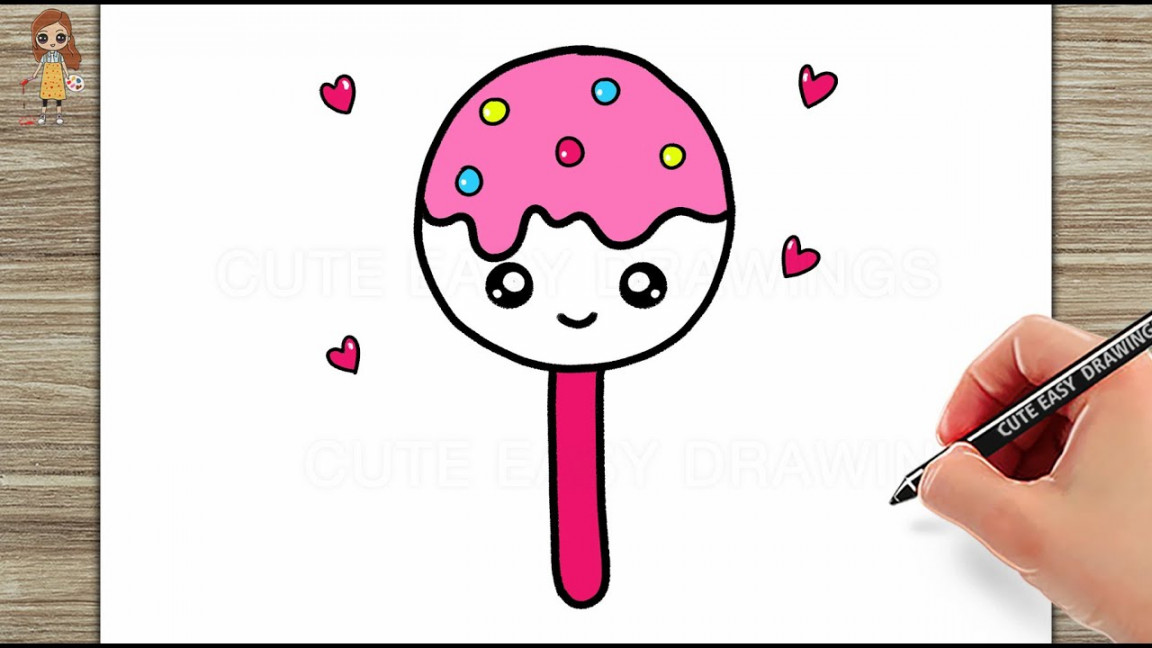 How to Draw a Cute Easy Lollipop for Kids Step by Step @CuteEasyDrawings