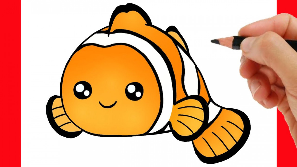 HOW TO DRAW A CUTE FISH - HOW TO DRAW NEMO