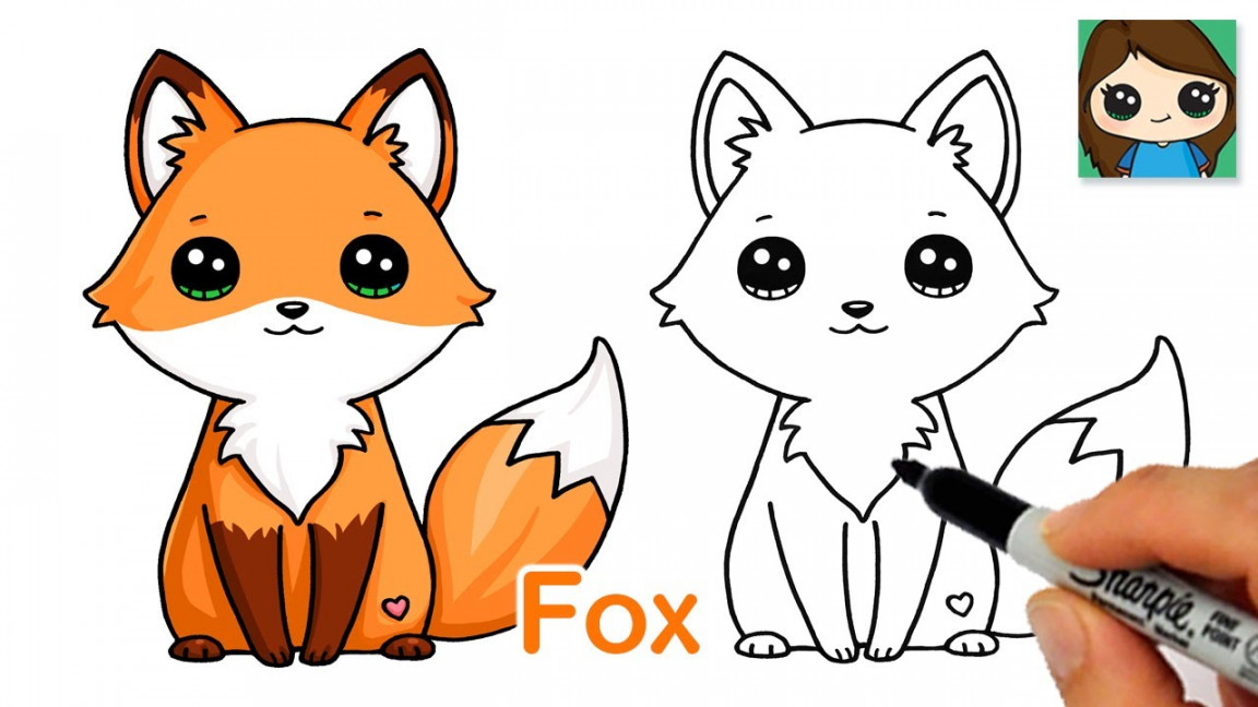 How to Draw a Cute Fox Easy 🦊New