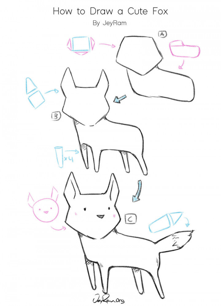 How to Draw a Cute Fox - Easy Step by Step Tutorial for Beginners