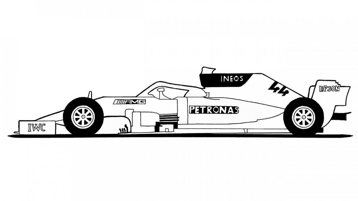 How to draw a FORMULA  Car step by step