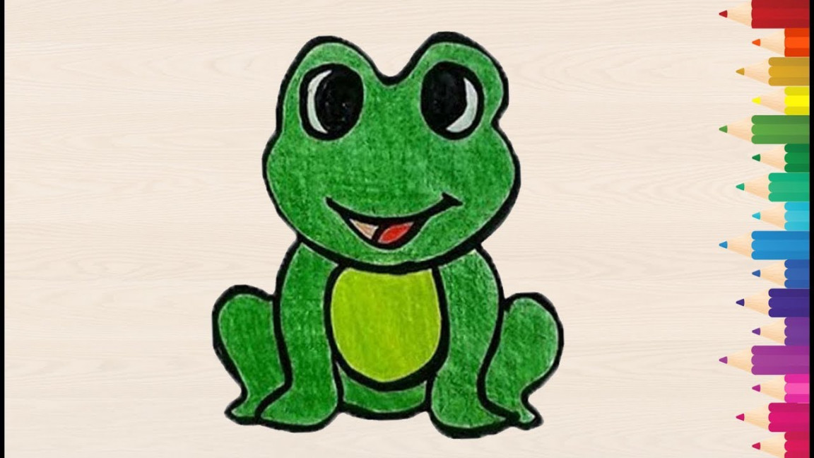 How to draw a Frog for kids easy drawing