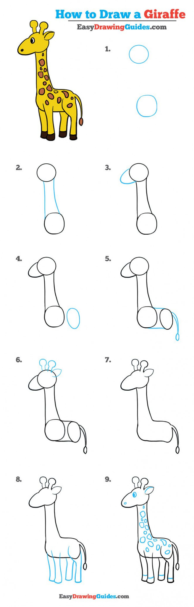 How to Draw a Giraffe – Really Easy Drawing Tutorial  Easy