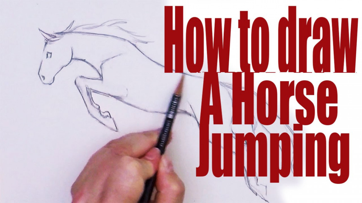 How to draw a horse jumping