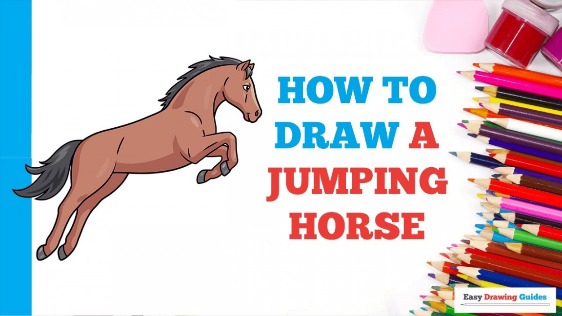 How to Draw a Jumping Horse: Easy Step by Step Drawing Tutorial for  Beginners