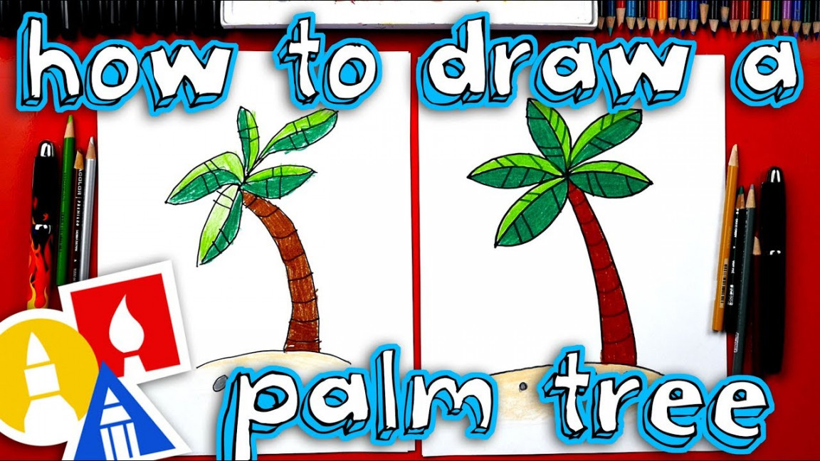 How To Draw A Palm Tree 🌴