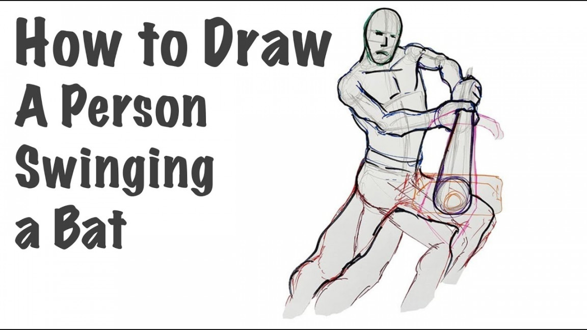 How to Draw a Person Swinging a Bat