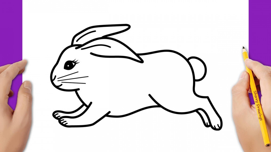 HOW TO DRAW A RABBIT RUNNING