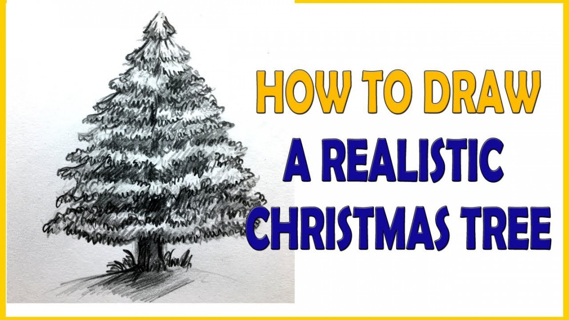 How to Draw a Realistic Christmas tree - Tutorial